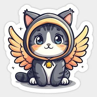 Kawaii Cat Angel Sticker